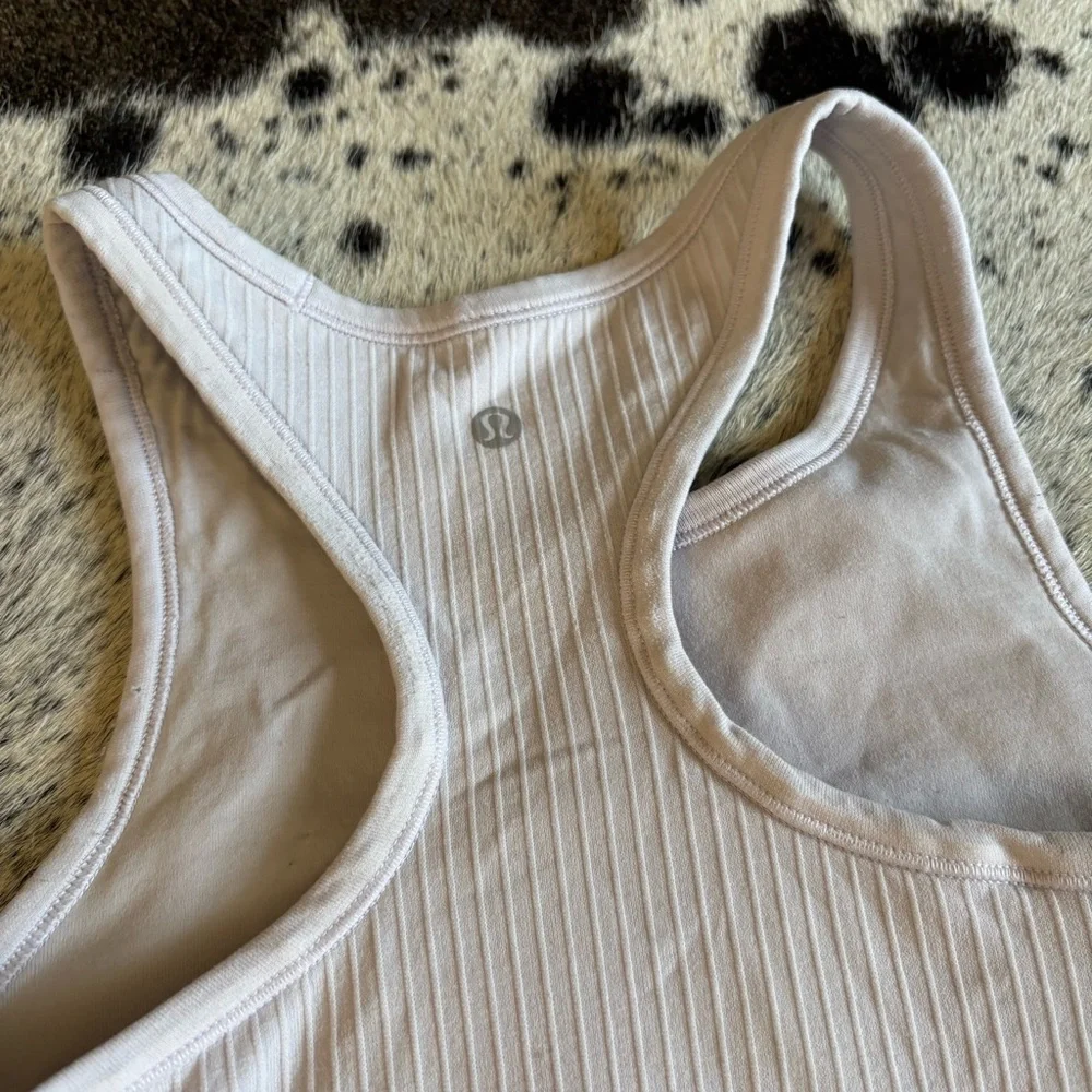 LULULEMON Ebb Ribbed Racer Back Tank Top Size 6 - Picture 4 of 7